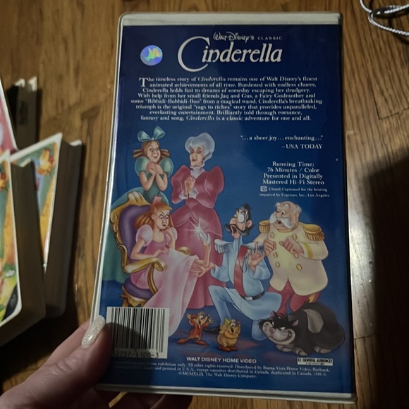Cinderella (VHS, 1992) Walt Disney 410 Black Diamond The Classics - Picture 5 of 11